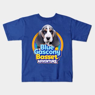 Blue Gascony Basset Kids T-Shirt